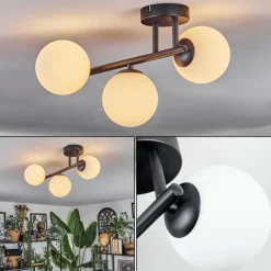 Chehalis Plafonnier, Boule lumineuse Blanc, 3 lumières