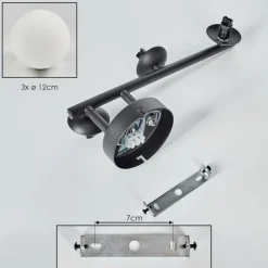 Chehalis Plafonnier, Boule lumineuse Blanc, 3 lumières