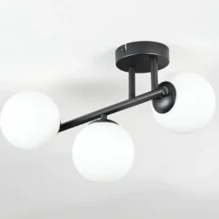 Chehalis Plafonnier, Boule lumineuse Blanc, 3 lumières