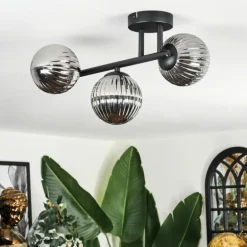 Chehalis Plafonnier, Boule lumineuse Fumé, 3 lumières