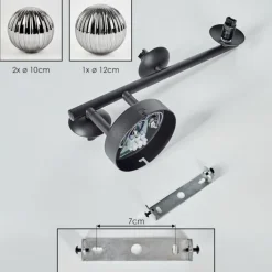 Chehalis Plafonnier, Boule lumineuse Fumé, 3 lumières
