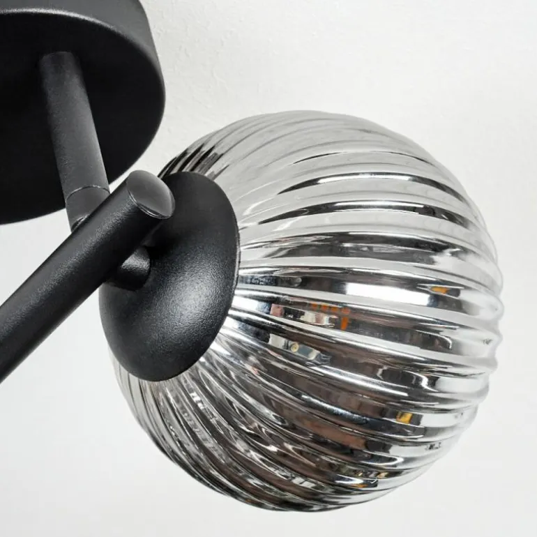 Chehalis Plafonnier, Boule lumineuse Fumé, 3 lumières