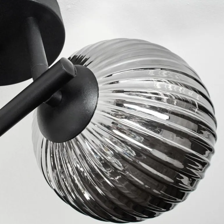 Chehalis Plafonnier, Boule lumineuse Fumé, 3 lumières