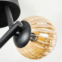 Chehalis Plafonnier, Boule lumineuse Ambre, 3 lumières