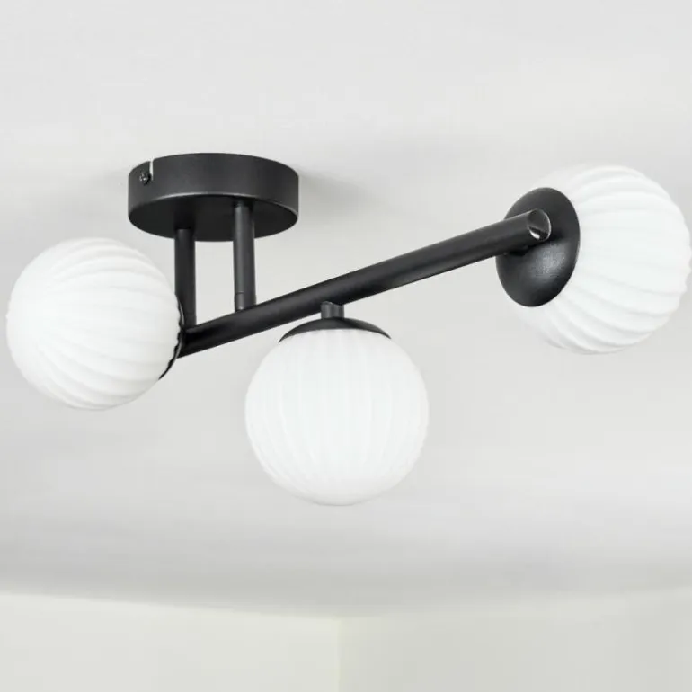 Chehalis Plafonnier, Boule lumineuse Blanc, 3 lumières