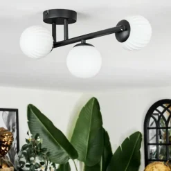 Chehalis Plafonnier, Boule lumineuse Blanc, 3 lumières