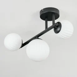 Chehalis Plafonnier, Boule lumineuse Blanc, 3 lumières
