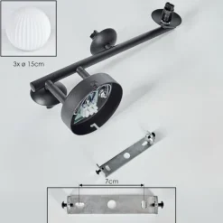 Chehalis Plafonnier, Boule lumineuse Blanc, 3 lumières