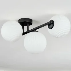 Chehalis Plafonnier, Boule lumineuse Blanc, 3 lumières