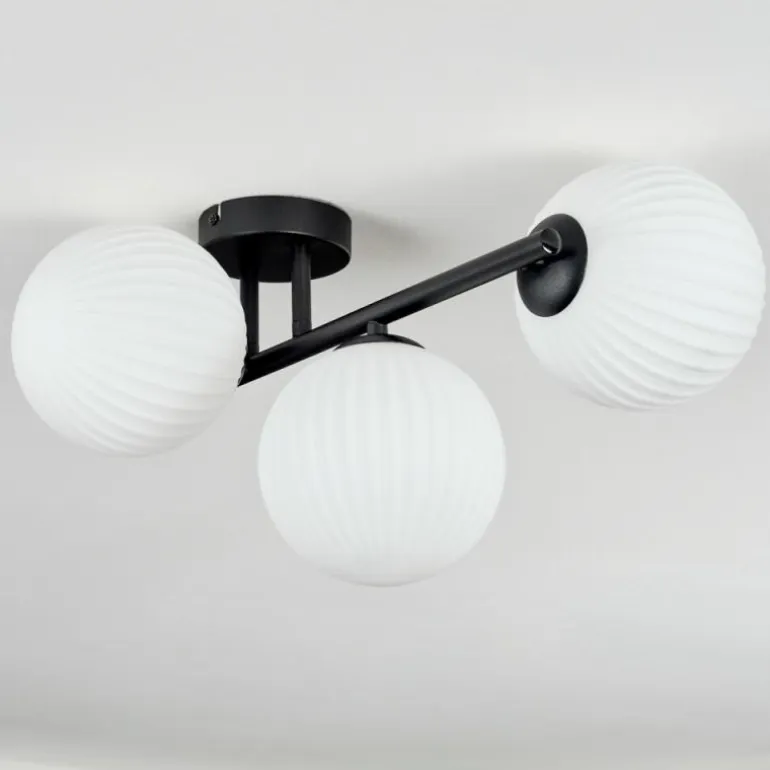 Chehalis Plafonnier, Boule lumineuse Blanc, 3 lumières
