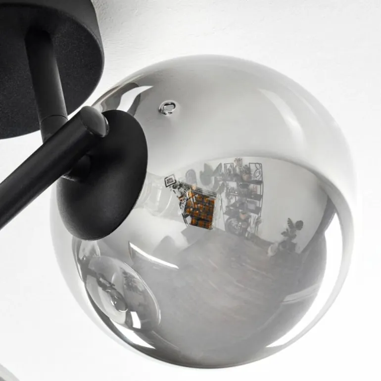 Chehalis Plafonnier, Boule lumineuse Clair, Fumé, 3 lumières