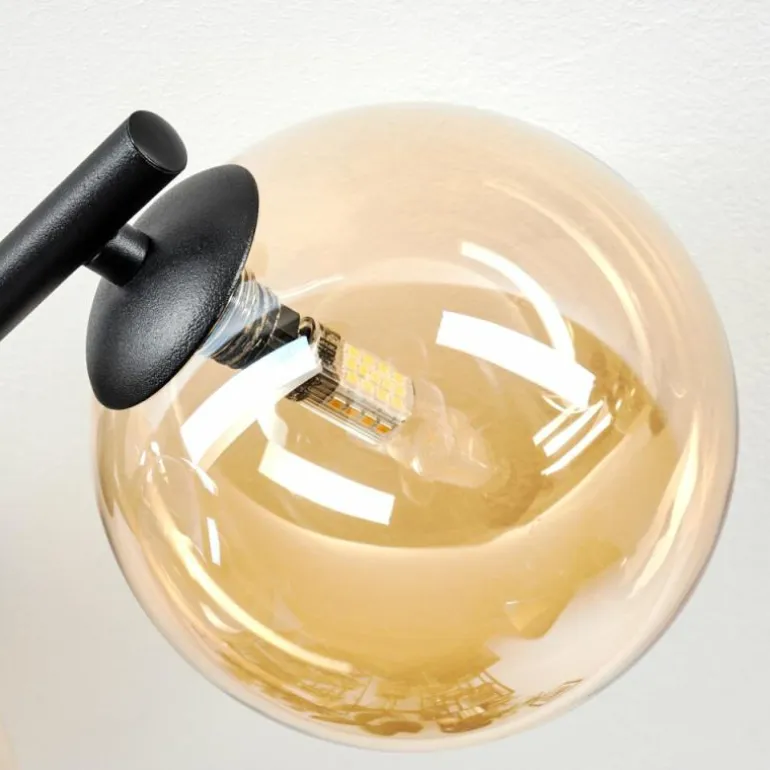 Chehalis Plafonnier, Boule lumineuse Ambre, 3 lumières