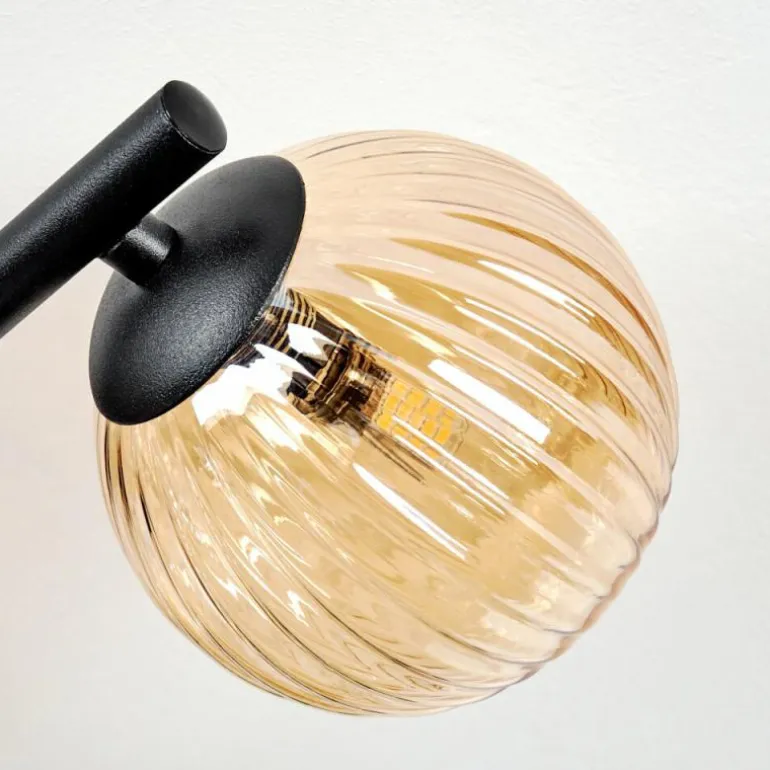 Chehalis Plafonnier, Boule lumineuse Ambre, 3 lumières