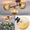 Chehalis Plafonnier, Boule lumineuse Ambre, 3 lumières