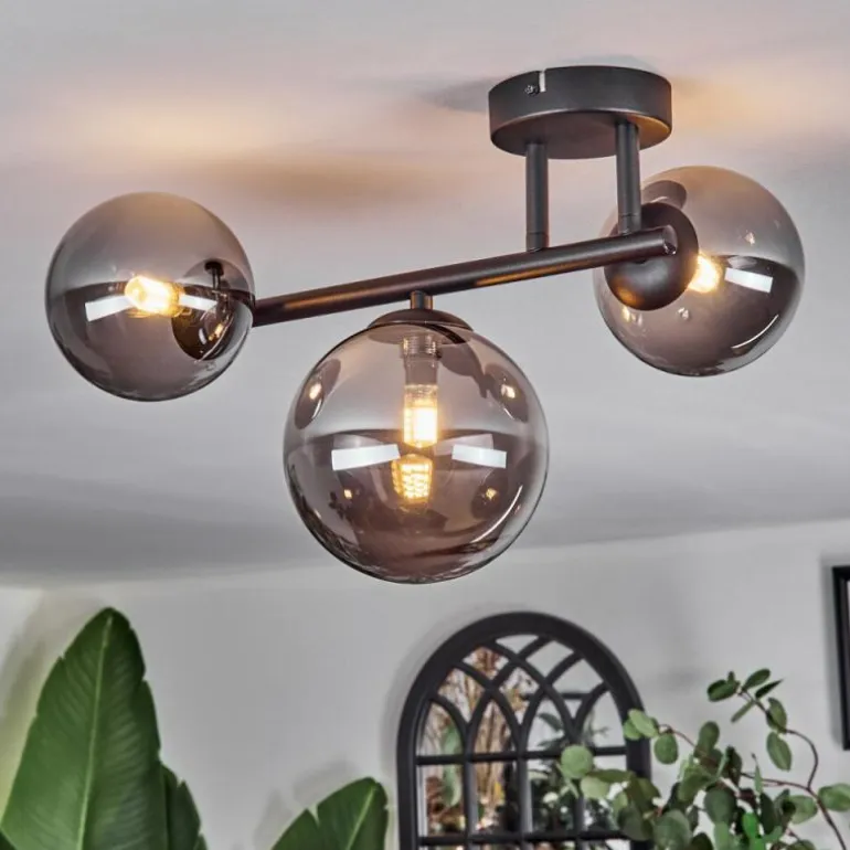 Chehalis Plafonnier, Boule lumineuse Fumé, 3 lumières