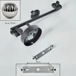 Chehalis Plafonnier, Boule lumineuse Fumé, 3 lumières