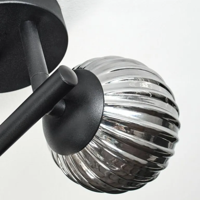 Chehalis Plafonnier, Boule lumineuse Fumé, 3 lumières