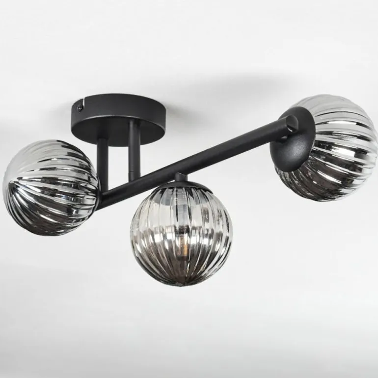 Chehalis Plafonnier, Boule lumineuse Fumé, 3 lumières