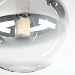 Chehalis Plafonnier, Boule lumineuse Clair, Fumé, 3 lumières