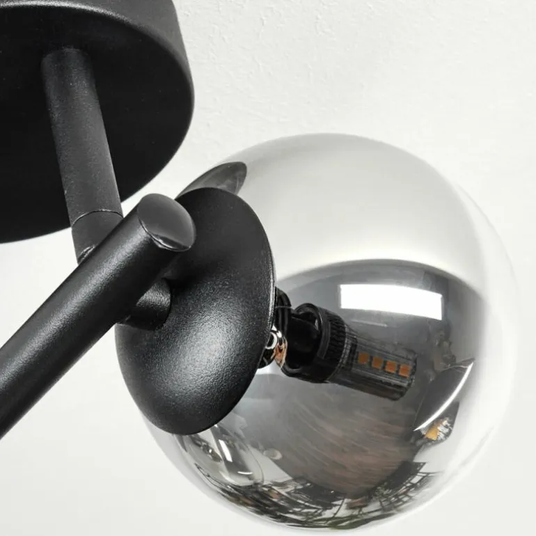 Chehalis Plafonnier, Boule lumineuse Clair, Fumé, 3 lumières