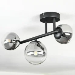 Chehalis Plafonnier, Boule lumineuse Clair, Fumé, 3 lumières