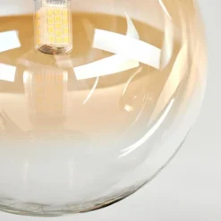 Chehalis Plafonnier, Boule lumineuse Ambre, Clair, 3 lumières
