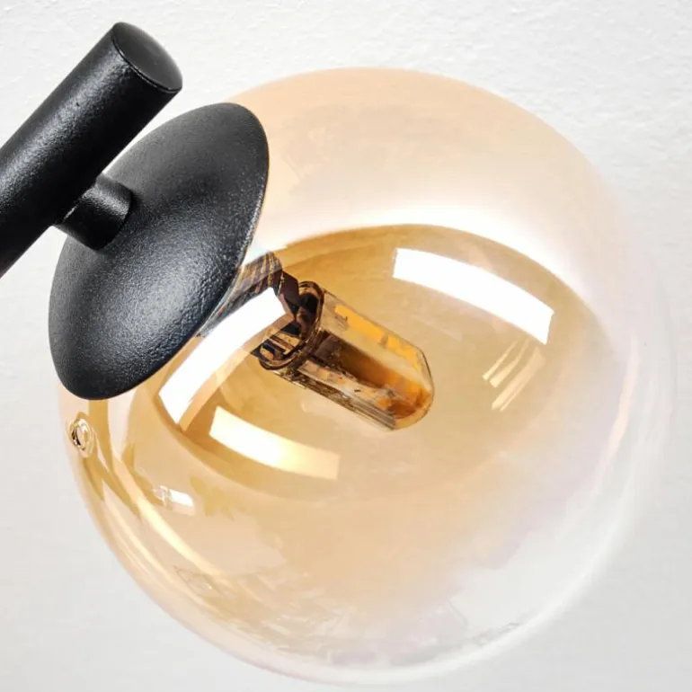 Chehalis Plafonnier, Boule lumineuse Ambre, Clair, 3 lumières