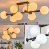 Chehalis Plafonnier, Boule lumineuse Blanc, 8 lumières