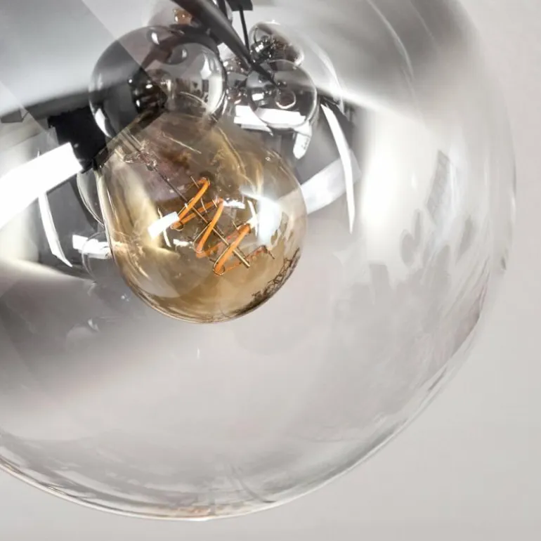 Chehalis Plafonnier, Boule lumineuse Clair, Fumé, 10 lumières