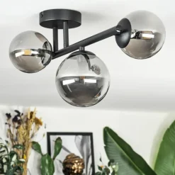 Chehalis Plafonnier, Boule lumineuse Fumé, 3 lumières