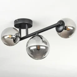 Chehalis Plafonnier, Boule lumineuse Fumé, 3 lumières