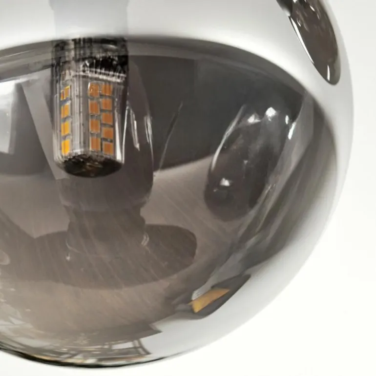 Chehalis Plafonnier, Boule lumineuse Fumé, 3 lumières