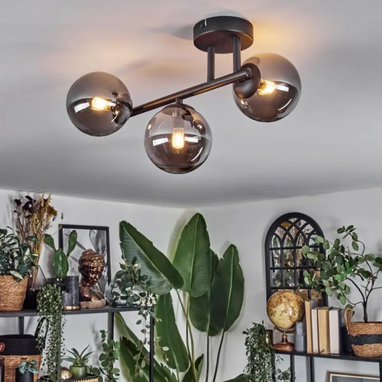 Chehalis Plafonnier, Boule lumineuse Fumé, 3 lumières