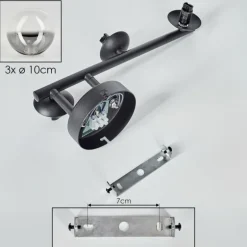Chehalis Plafonnier, Boule lumineuse Clair, Fumé, 3 lumières