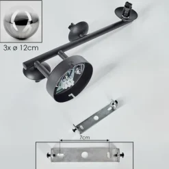 Chehalis Plafonnier, Boule lumineuse Clair, Fumé, 3 lumières