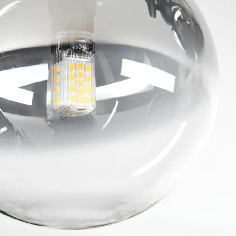 Chehalis Plafonnier, Boule lumineuse Clair, Fumé, 3 lumières