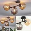 Chehalis Plafonnier, Boule lumineuse Ambre, Fumé, 3 lumières