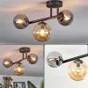 Chehalis Plafonnier, Boule lumineuse Ambre, Fumé, 3 lumières
