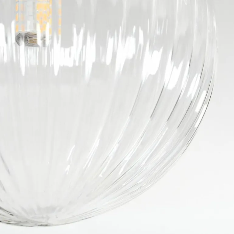 Chehalis Plafonnier, Boule lumineuse Ambre, Clair, Fumé, 3 lumières