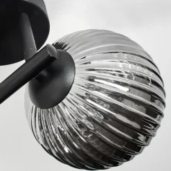 Chehalis Plafonnier, Boule lumineuse Ambre, Clair, Fumé, 3 lumières