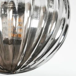 Chehalis Plafonnier, Boule lumineuse Ambre, Fumé, 3 lumières