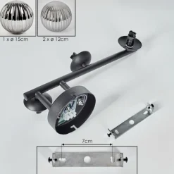 Chehalis Plafonnier, Boule lumineuse Fumé, 3 lumières