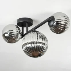 Chehalis Plafonnier, Boule lumineuse Fumé, 3 lumières
