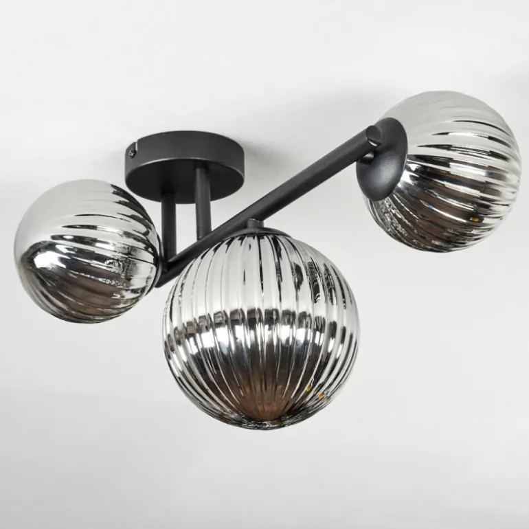 Chehalis Plafonnier, Boule lumineuse Fumé, 3 lumières