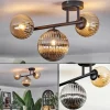 Chehalis Plafonnier, Boule lumineuse Ambre, Fumé, 3 lumières
