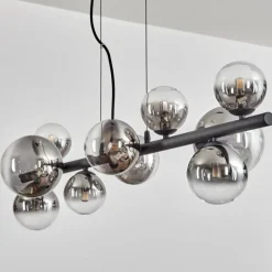 Chehalis Suspension, Boule lumineuse, Suspension Clair, Fumé, 10 lumières