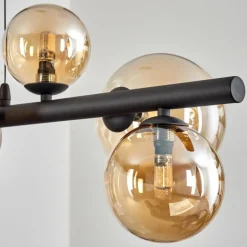 Chehalis Suspension, Boule lumineuse, Suspension Ambre, 8 lumières