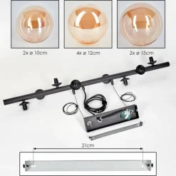 Chehalis Suspension, Boule lumineuse, Suspension Ambre, 8 lumières