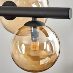 Chehalis Suspension, Boule lumineuse, Suspension Ambre, 8 lumières