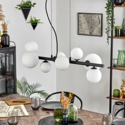 Chehalis Suspension, Boule lumineuse, Suspension Blanc, 8 lumières